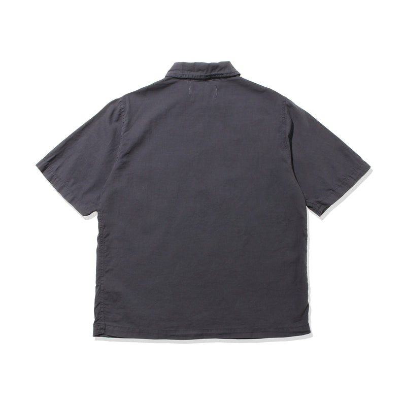 【MMW限定】コットンシルクアロハシャツS/S ネイビー