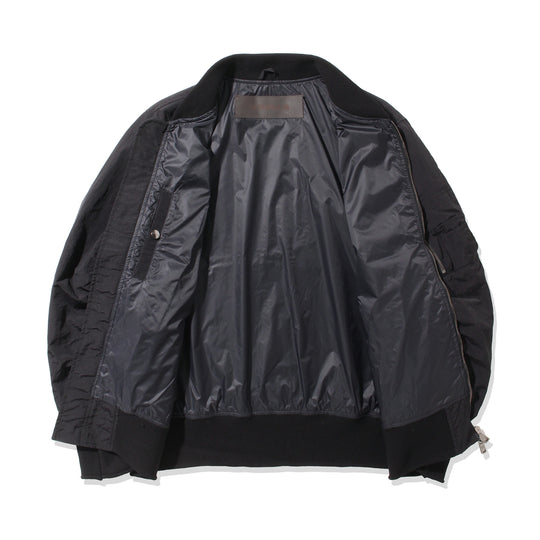 干場別注 ボンバージャケット NERO
