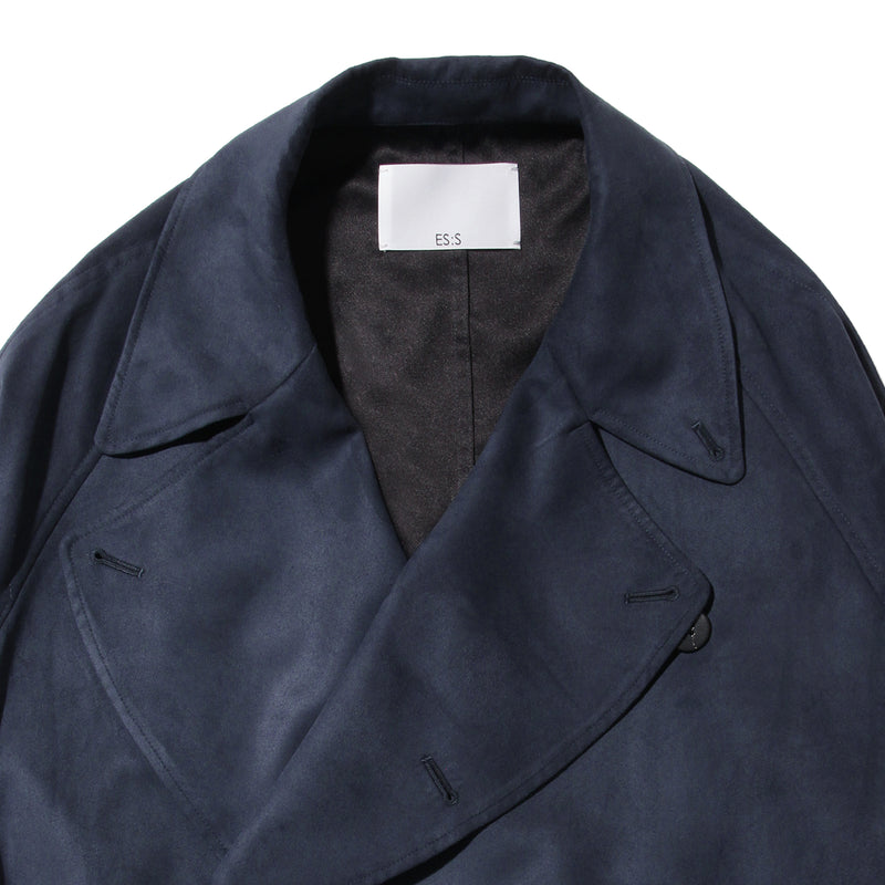 トレンチコート フェイクスエード ネイビー – MINIMAL WARDROBE