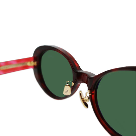 GEFFEN サングラス RED CLEAR DEMI / GREEN SMOKE LENS