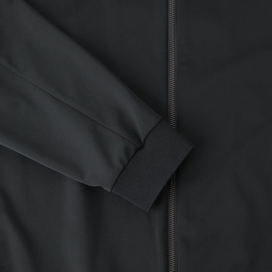 マットツイストスタンドカラー ジップアップジャケット ブラック