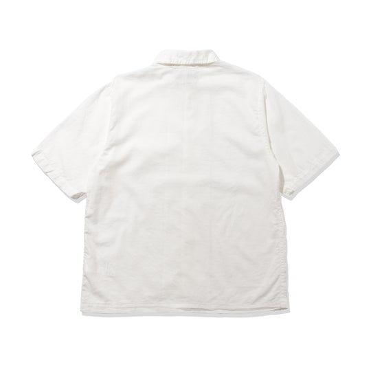 【MMW限定】コットンシルクアロハシャツS/S ホワイト