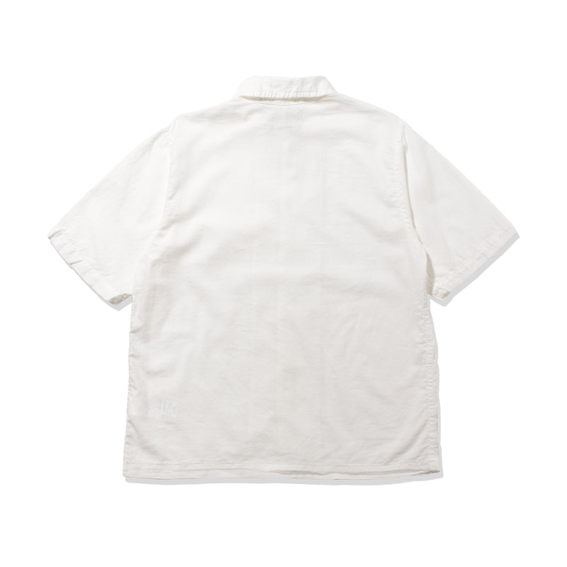 【MMW限定】コットンシルクアロハシャツS/S ホワイト