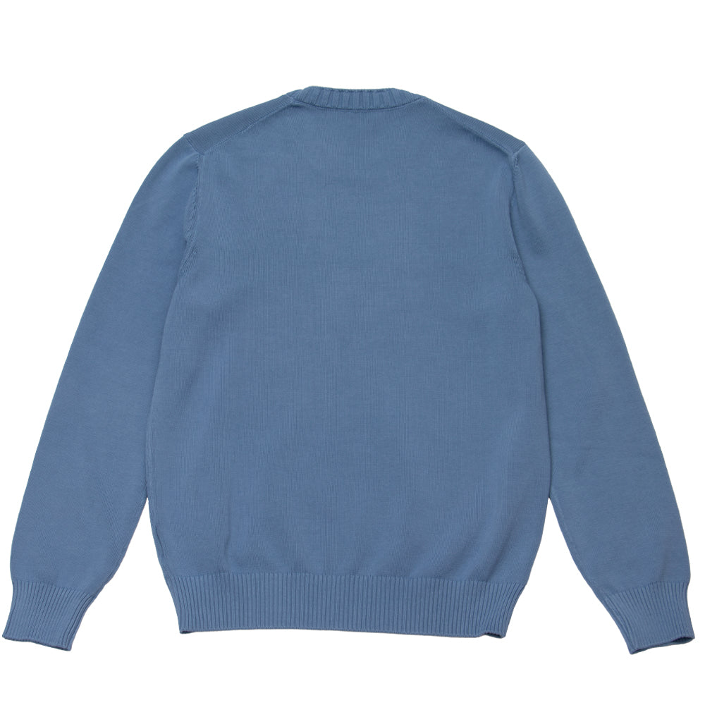 8G ソフトコットン リブ クルーネック L/SLV ブルー – MINIMAL WARDROBE