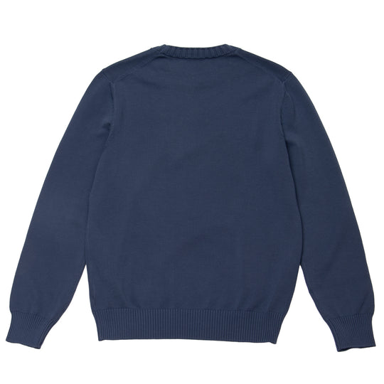 8G ソフトコットン リブ クルーネック L/SLV ネイビー