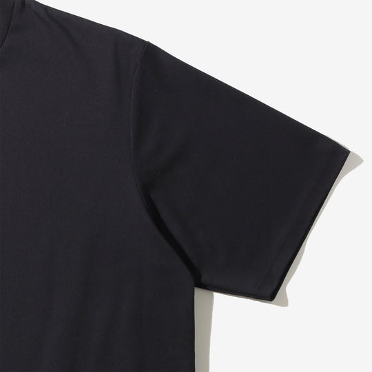 037_WW シルケットクルーネック ベーシックTシャツ ブラック