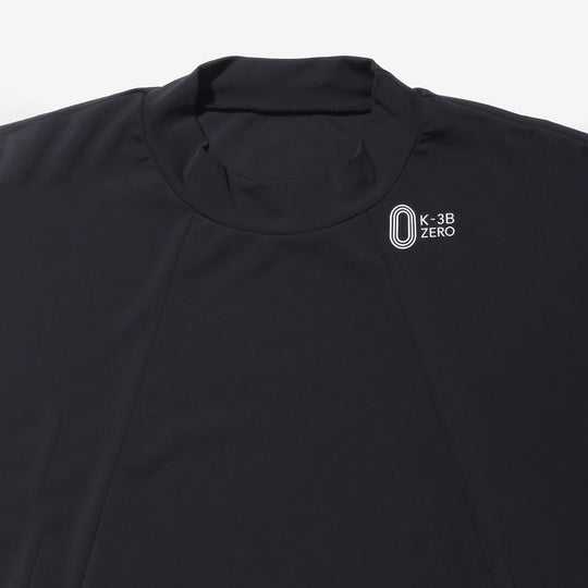 24HR-WEARABLE(COOL) モックネックシャツ ブラック 0_341_NN