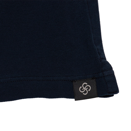 鹿の子 製品染め ポロシャツ S/SLV ネイビー