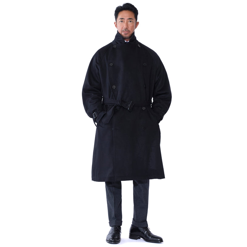 トレンチコート カシミアブレンド ブラック(総裏地) – MINIMAL WARDROBE
