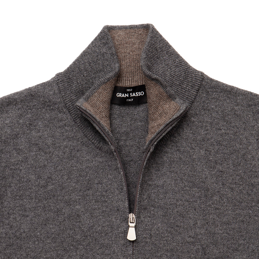 未使用品☆カシミヤ100%☆ゾーイ☆ハーフジップセーター☆グレーブラック カシミヤ ハーフジップ グレー – MINIMAL WARDROBE（ミニマル