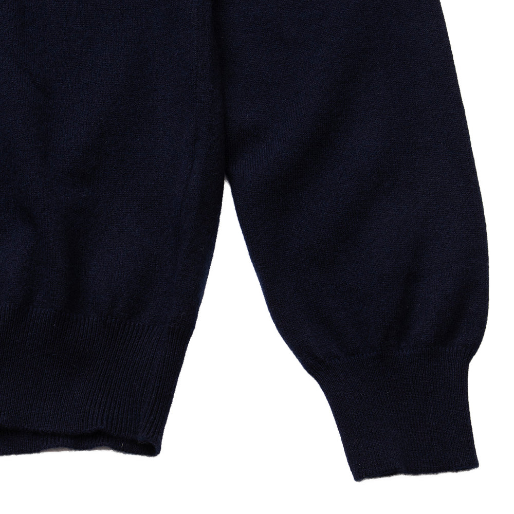 カシミヤハーフジップセーター ネイビー カシミヤ ハーフジップセーター【S/M/L】 （ニット・セーター