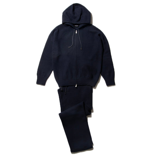 【MMW限定】カシミヤ　ジャカードセットアップ ネイビー