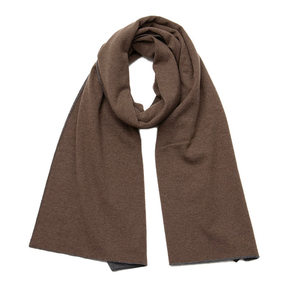 カシミヤ　ストール GRAY×BROWN