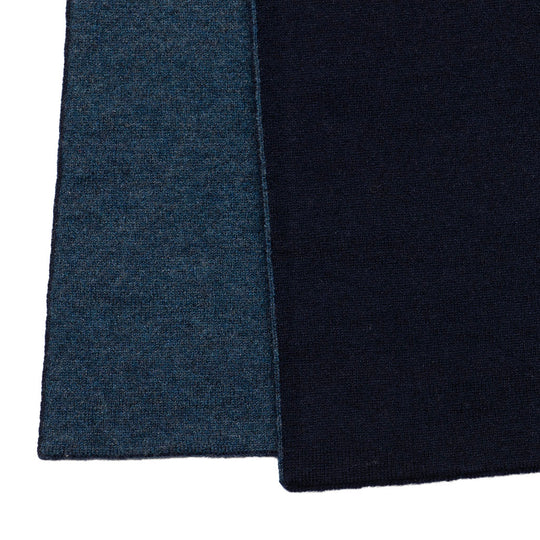 カシミヤ　ストール NAVY×BLUE