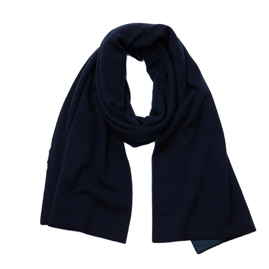 カシミヤ　ストール NAVY×BLUE
