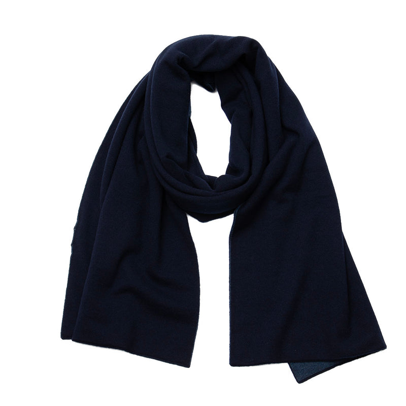 カシミヤ　ストール NAVY×BLUE