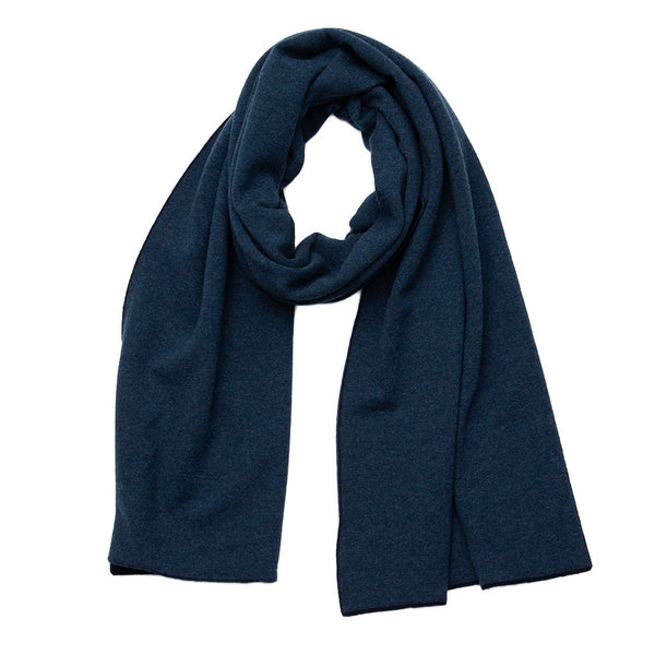 カシミヤ　ストール NAVY×BLUE