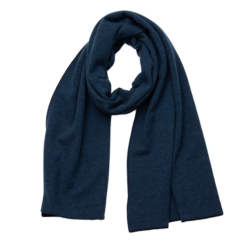 カシミヤ　ストール NAVY×BLUE