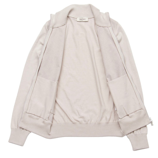 パンチングアルカンターラ Wジップ ブルゾン L/SLV グレージュ