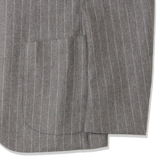 【干場別注】 チョークストライプスーツ グレー