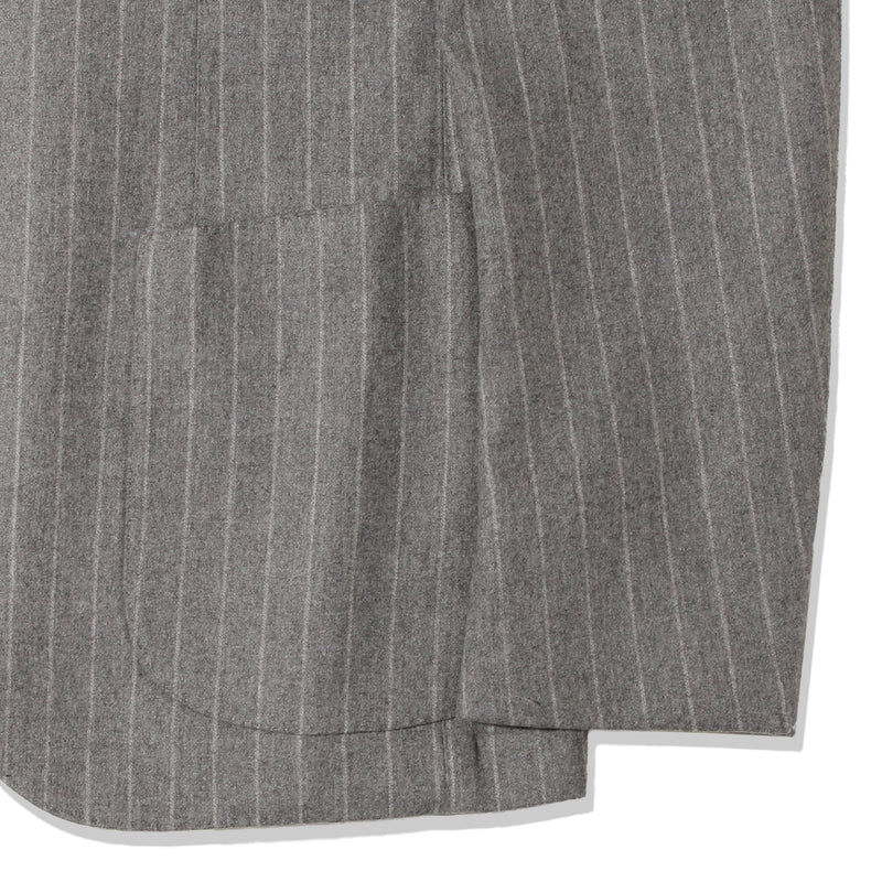 【干場別注】 チョークストライプスーツ グレー