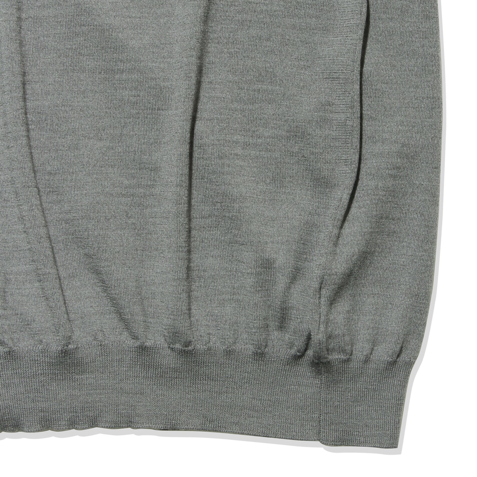 SeekSole グレー ニットポロ (L) CLEL】Jacquard Loose Short Sleeve Knit Polo Shirt/ジャガード