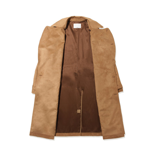 トレンチコート フェイクスエード モカ