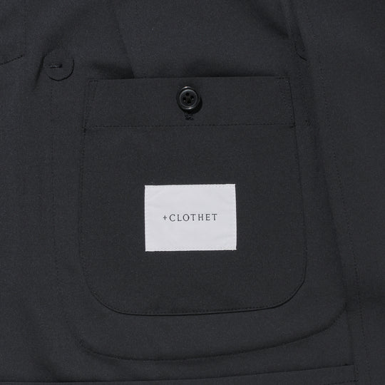 干場完全別注 マットツイスト テーラードジャケット グレー