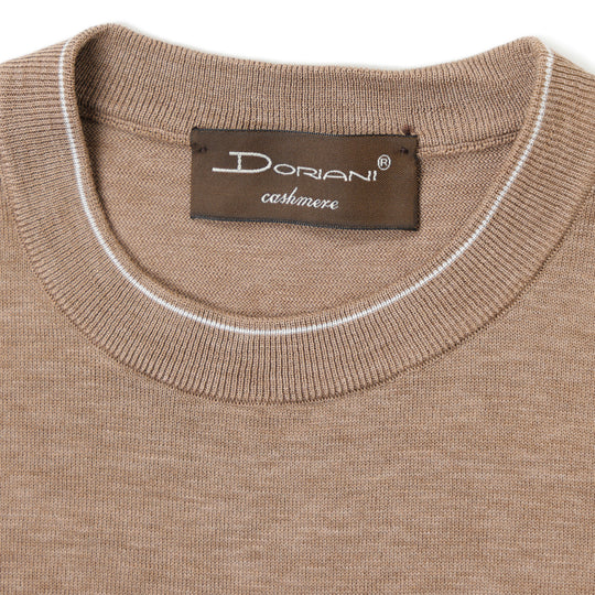 クルーネックニット ライトブラウン