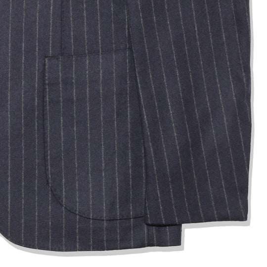 【干場別注】 チョークストライプスーツ ネイビー