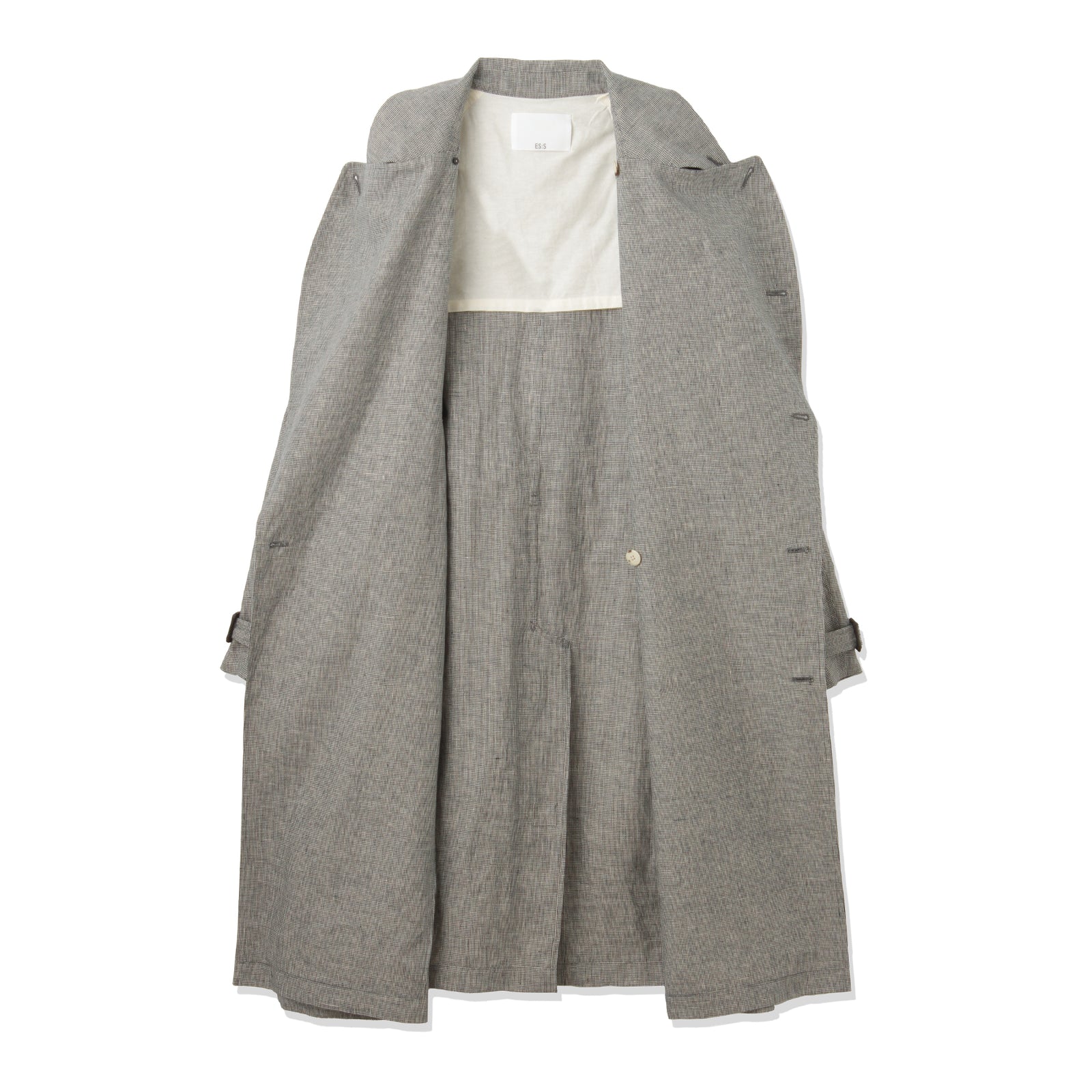 トレンチコート リネン ハウンドトゥース – MINIMAL WARDROBE