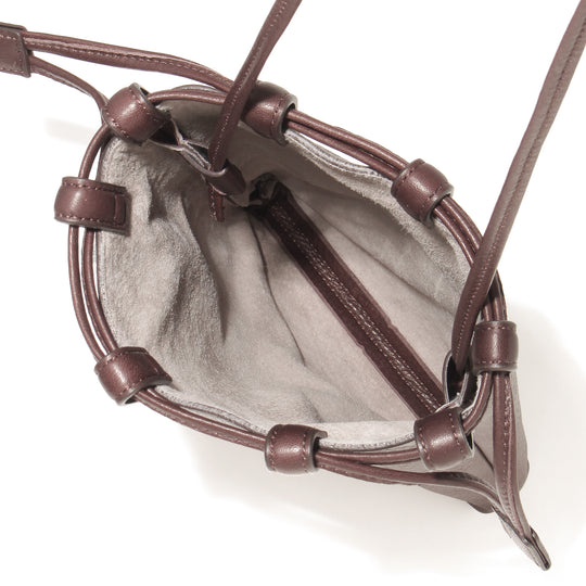 【干場別注】Coulisse 巾着袋 サドルレザー ブラウン