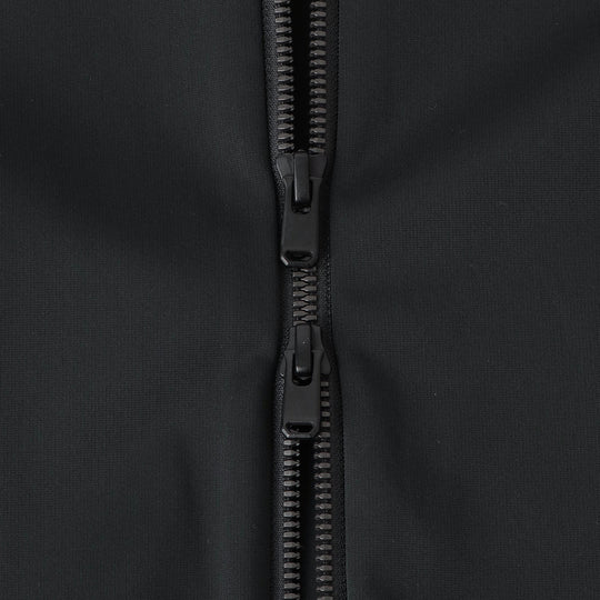 マットツイストスタンドカラー ジップアップジャケット ブラック