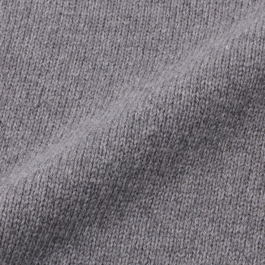 【干場別注】カシミヤミドルゲージ コマンドニット グレー
