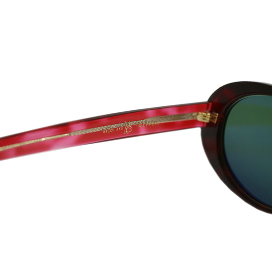 GEFFEN サングラス RED CLEAR DEMI / GREEN SMOKE LENS