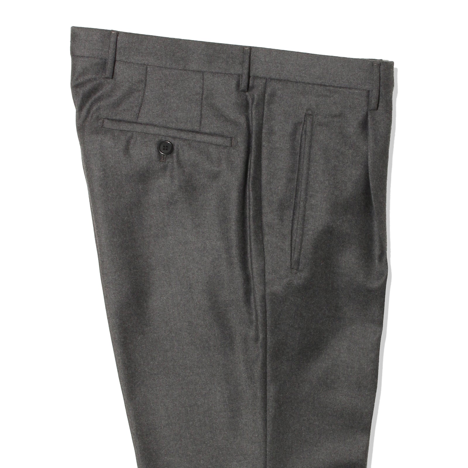 テーパードフィット1プリーツパンツ ミディアムグレー – MINIMAL