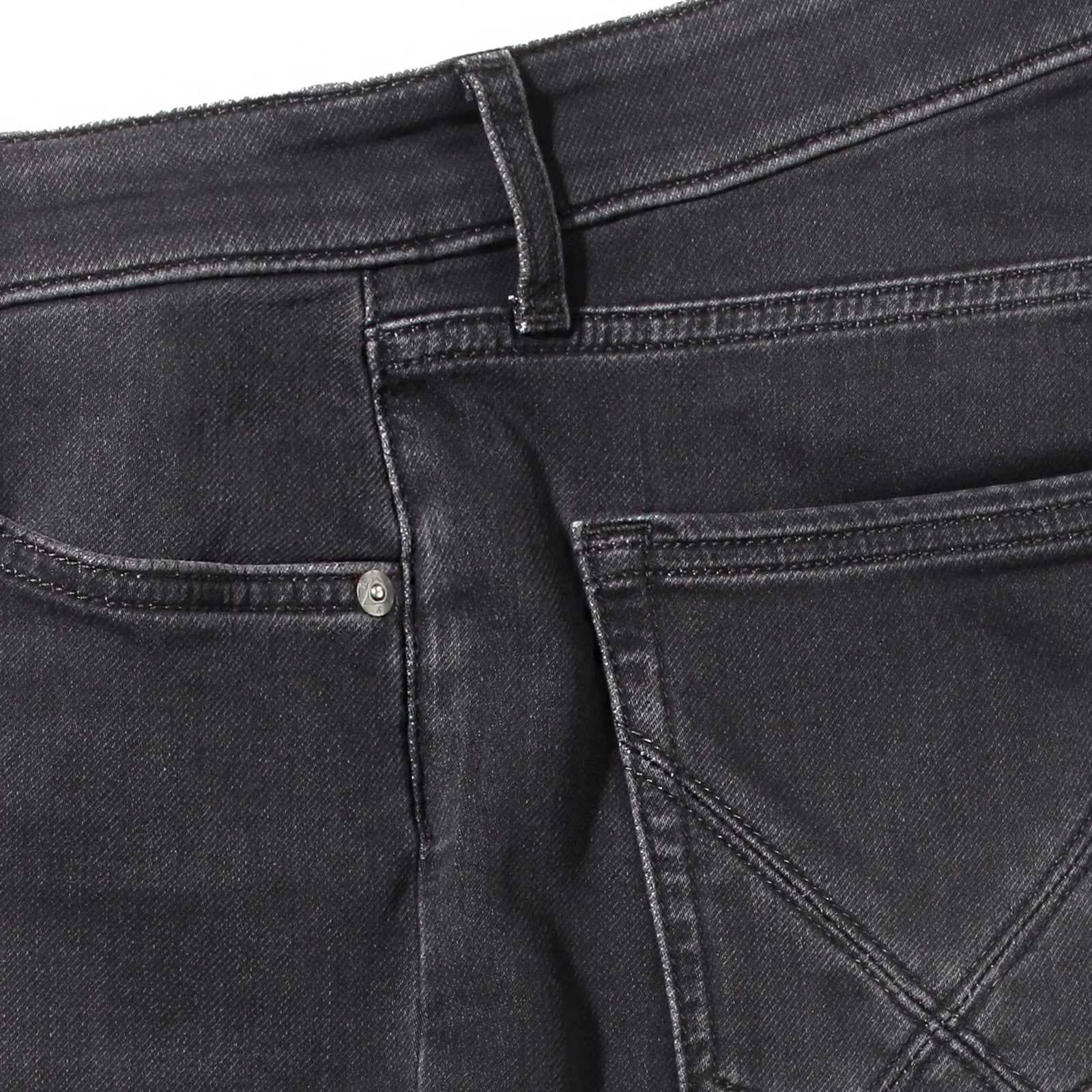 スリムテーパードジャージーデニム/LEONARDO(レオナルド) ブラック