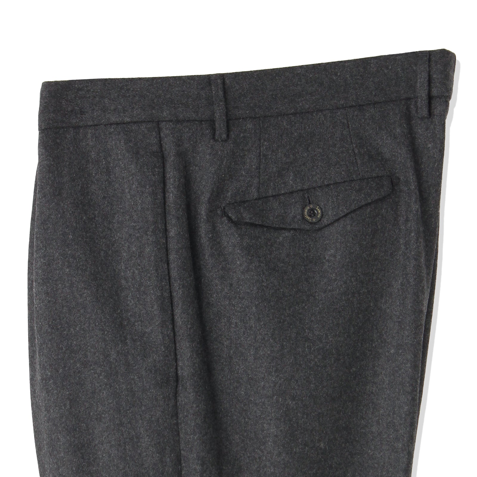 ARECHI ウールカシミヤナイロンストレッチ 1プリーツテーパードパンツ