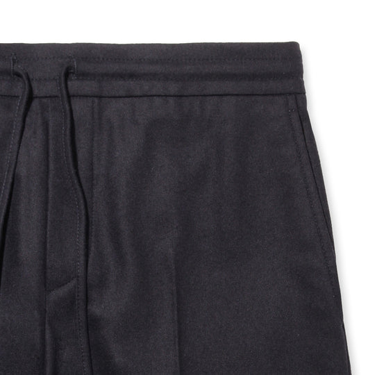【干場別注モデル】H LUCANO ウールカシミヤストレッチ リラックスストレートパンツ FA1244X ネイビー