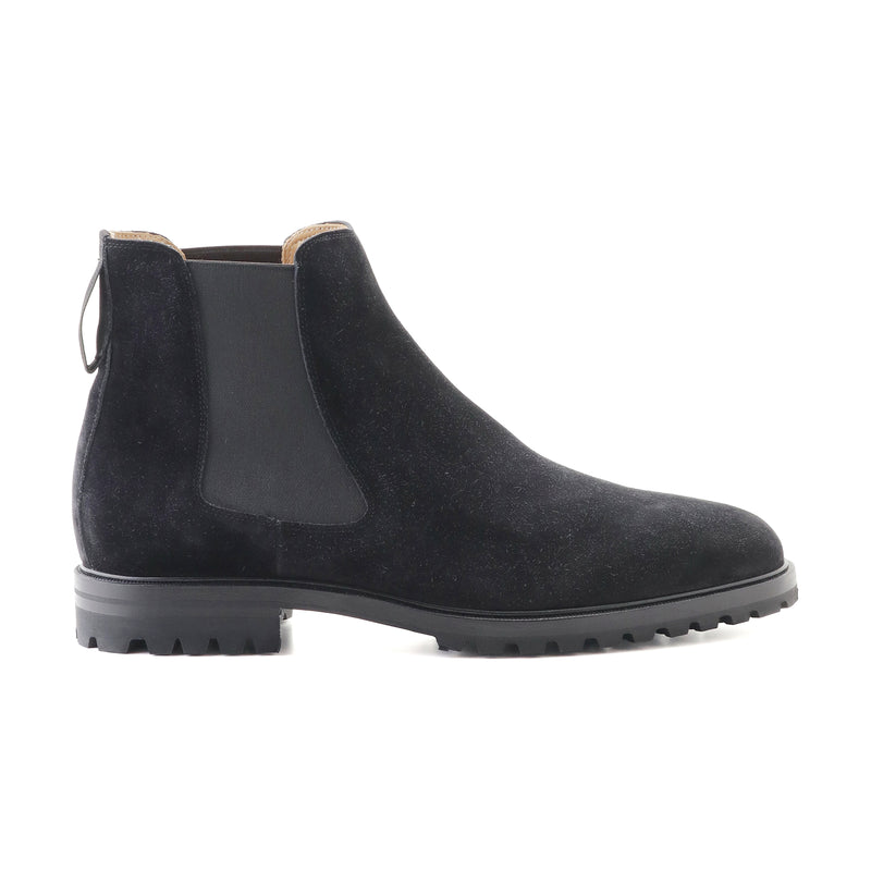 スエードチェルシーブーツ ブラック