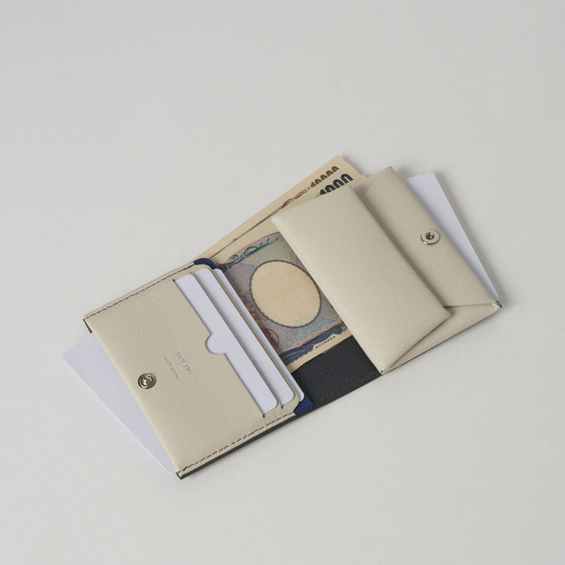 二つ折り財布 398 グレー＆オフホワイト – MINIMAL WARDROBE