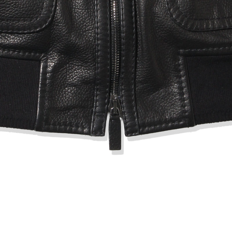 Bomber JK Grain Leather Black