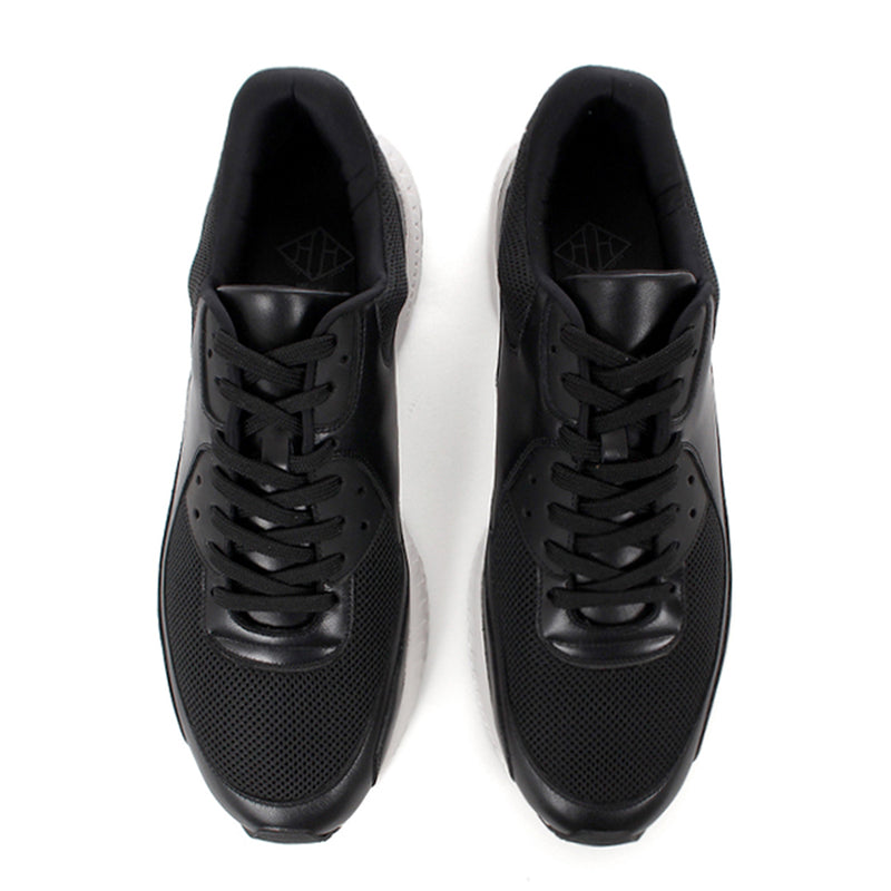 WHA-0001 レザースニーカー BLACK×WHITE