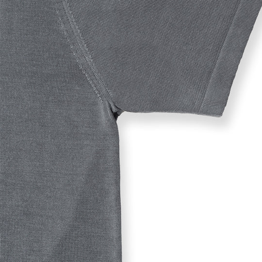 14ゲージウォッシャブルシルク ニットTシャツ グレー
