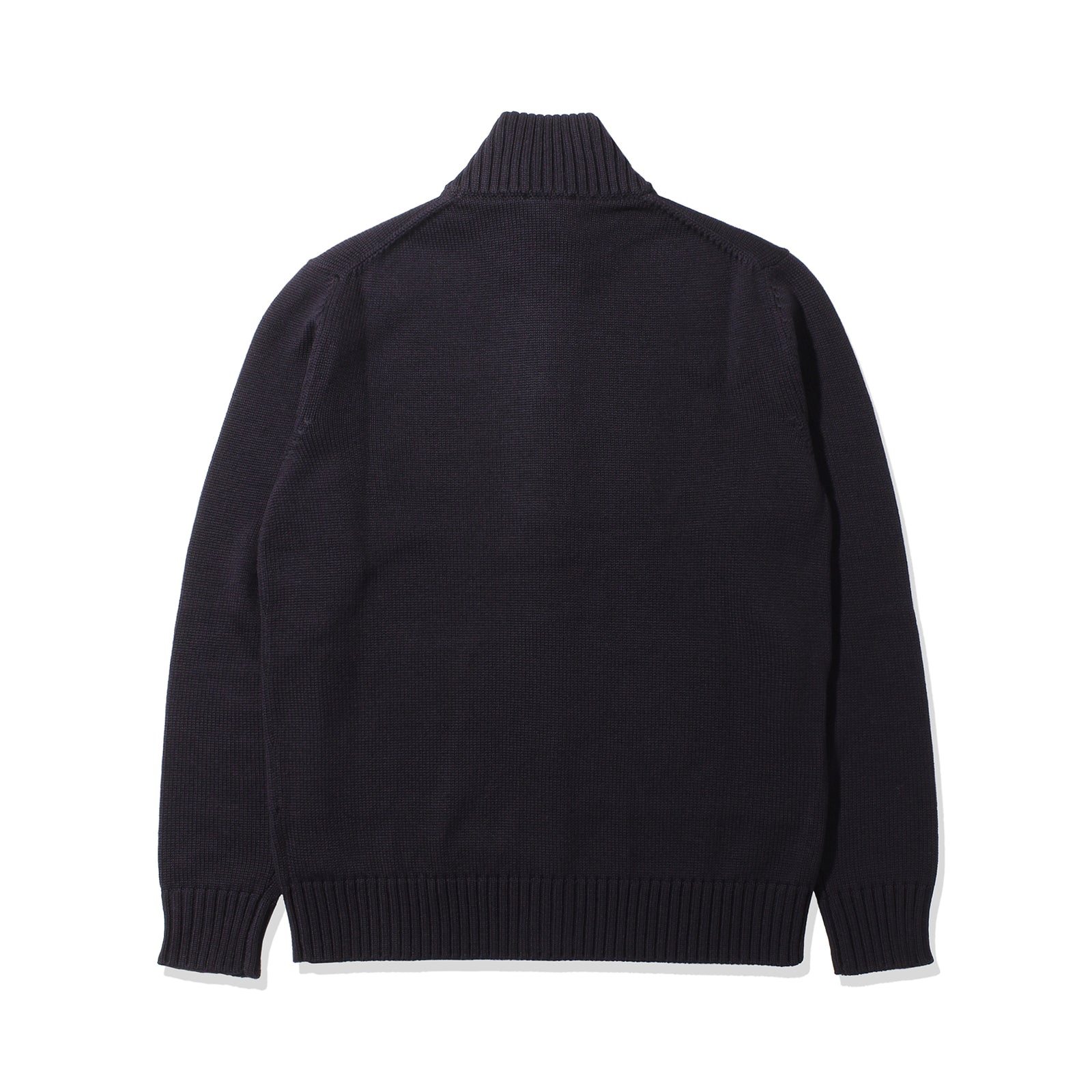 ZANONE メリノウールスタンドカラーカーディガン ネイビー – MINIMAL