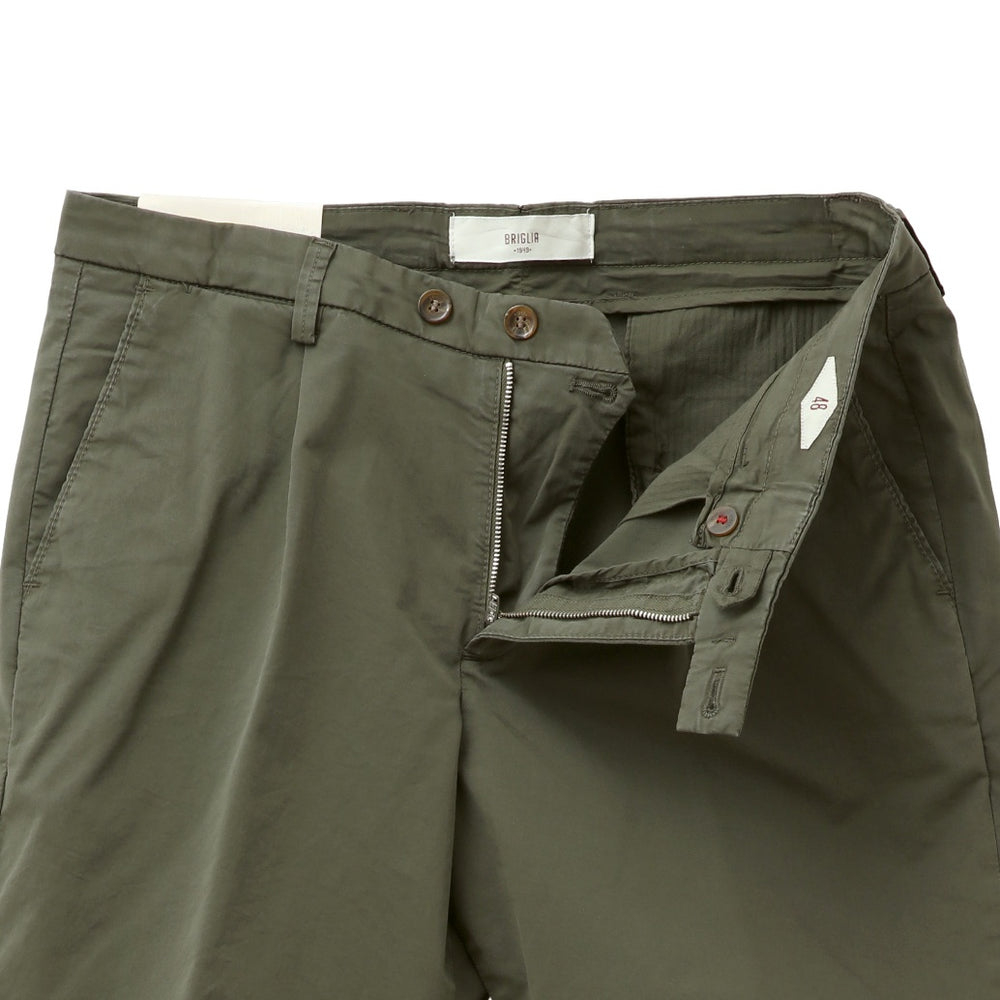 BG101 1プリーツ コットンストレッチ ショートパンツ カーキ – MINIMAL