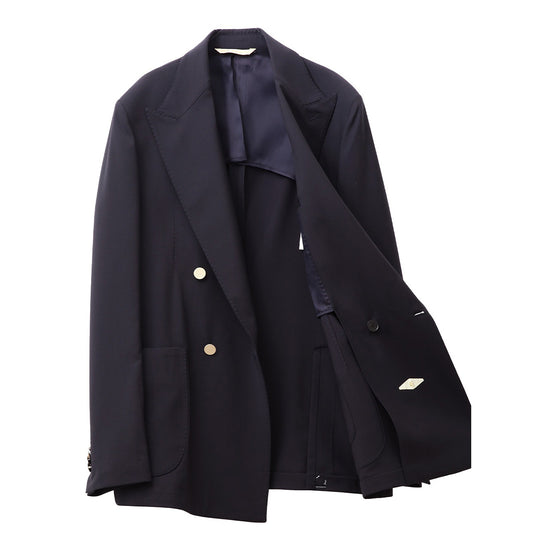 BOLGHERI ZIGNONE ウールダブル 4Bジャケット ネイビー
