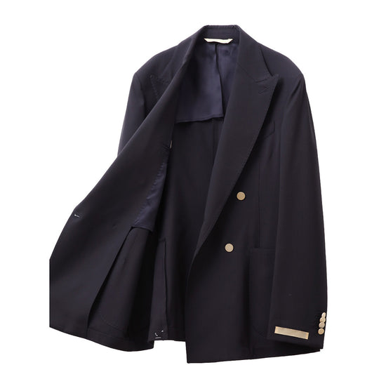 BOLGHERI ZIGNONE ウールダブル 4Bジャケット ネイビー