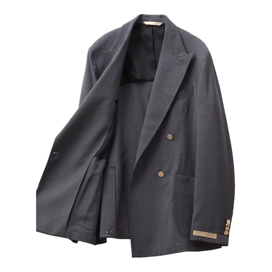 BOLGHERI ZIGNONE ウールダブル 4Bジャケット ダークグレー