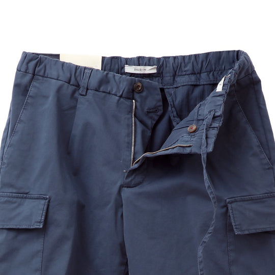 NEWPORT コットンストレッチ スリムカーゴ ショーツ ネイビー